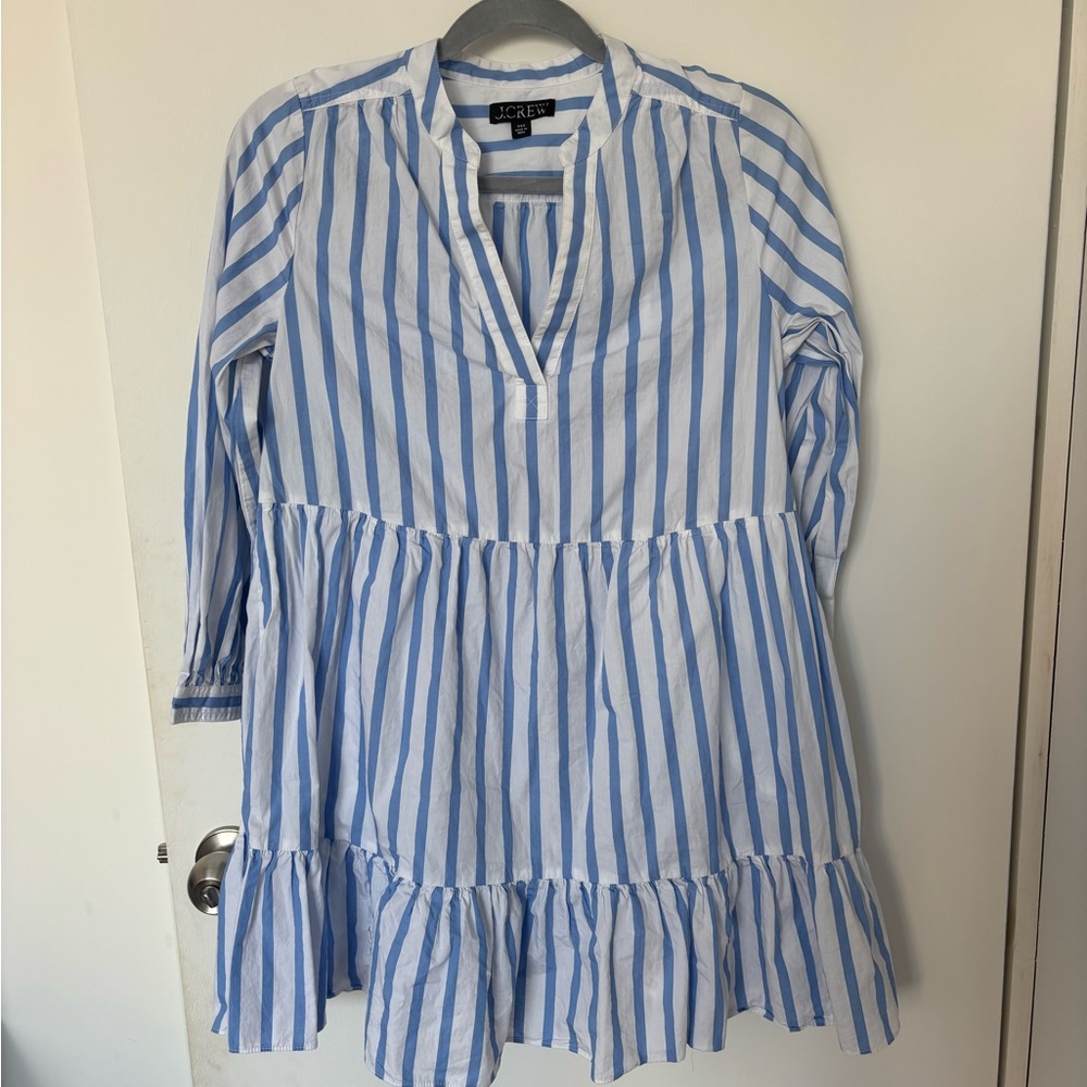 J. Crew Blue and White Striped dress